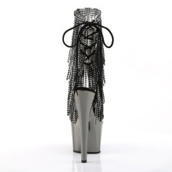 Pleaser ADORE-1017RSF Transparent Black Pewter Chrome