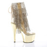 Pleaser ADORE-1017RSF Transparent Gold Chrome Boots