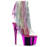 Pleaser ADORE-1017RSF Transparent Purple Chrome Boots