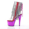 Pleaser ADORE-1017RSF Transparent Purple Chrome Boots