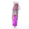 Pleaser ADORE-1017RSF Transparent Purple Chrome Boots
