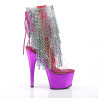 Pleaser ADORE-1017RSF Transparent Purple Chrome Boots