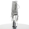 Pleaser ADORE-1017RSF Transparent Silver Chrome Boots