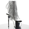 Pleaser ADORE-1017RSF Transparent Silver Chrome Boots