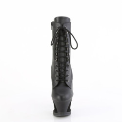 Pleaser MOON-1020SK Black Vegan Leather Pewter Sale