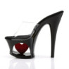 Pleaser MOON-701HRS Heart Platform High Heeled Shoes