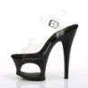 Pleaser MOON-708 Transparent Black Sale Women