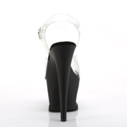 Pleaser MOON-708 Transparent Black Sale Women