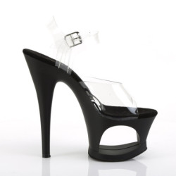 Pleaser MOON-708 Transparent Black Sale Women