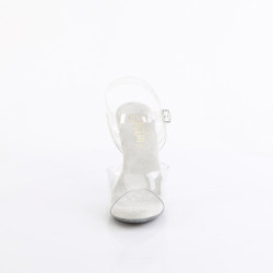Fabulicious CUPID-408 Transparent Spike Heeled Sandals