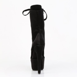 Pleaser ADORE-1045VEL Black Velvet Women Ankle Boots