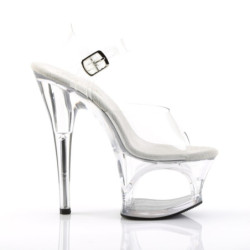 Pleaser MOON-708 Clear Platform High Heeled Women Shoes