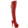 Pleaser ADORE-3019 Red Platform Over The Knee Boots