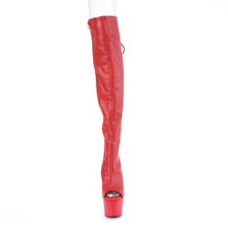 Pleaser ADORE-3019 Red Platform Over The Knee Boots