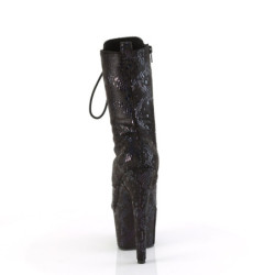 Pleaser ADORE-1040SPF Black Metallic Snake Print Fabric