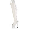 Pleaser ADORE-3019 White Platform Over The Knee Boots