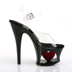 Pleaser MOON-708HRS Black Platform High Heeled Shoes