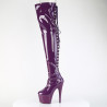 Pleaser ADORE-3063 Purple Laced Platform Overknee Boots