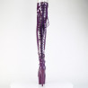 Pleaser ADORE-3063 Purple Laced Platform Overknee Boots