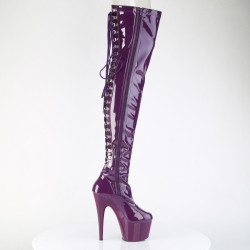 Pleaser ADORE-3063 Purple Laced Platform Overknee Boots