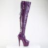 Pleaser ADORE-3063 Purple Laced Platform Overknee Boots
