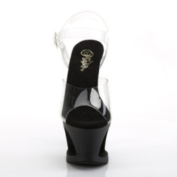 Pleaser MOON-708SK Transparent Black Pewter Sale Women