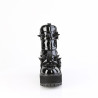 Demonia ASSAULT-72 Black Patent Platform Women Boots