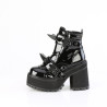 Demonia ASSAULT-72 Black Patent Platform Women Boots