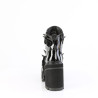 Demonia ASSAULT-72 Black Patent Platform Women Boots