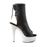 Pleaser BEJEWELED-1018DM-6 Black Vegan Leather Silver