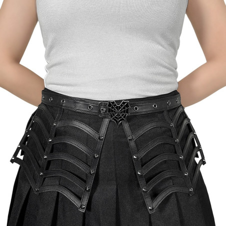 Demonia DA-315-SM Black Vegan Leather Accessories Women