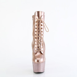 Pleaser BEJEWELED-1020-7 Rose Gold Hologram Patent Stra