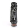 Demonia MUERTO-1001 Black Vegan Leather Pewter Chrome