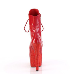 Pleaser BEJEWELED-1020-7 Red Hologram Patent Strass