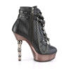 Demonia MUERTO-1001 Black Vegan Leather Pewter Chrome