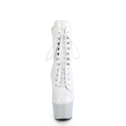 Pleaser BEJEWELED-1020-7 White Hologram Patent Strass