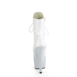 Pleaser BEJEWELED-1020-7 White Hologram Patent Strass