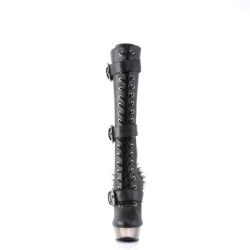 Demonia MUERTO-2028 Black Vegan Platform Knee High Boots