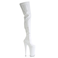 Pleaser BEYOND-4000 White Patent Sale Women