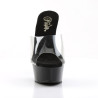 Pleaser DELIGHT-601 Transparent Black Mules Women