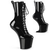 Pleaser CRAZE-1040 Black Patent High Heeled Ankle Boots