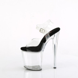 Pleaser NAUGHTY-808 Black Insole Pole Dance High Heels