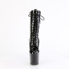 Pleaser CRAZE-1040 Black Patent High Heeled Ankle Boots