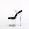 Pleaser NAUGHTY-808 Black Insole Pole Dance High Heels