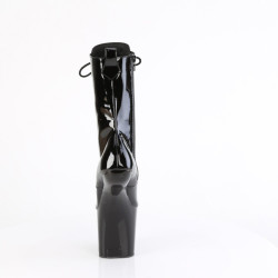 Pleaser CRAZE-1040 Black Patent High Heeled Ankle Boots