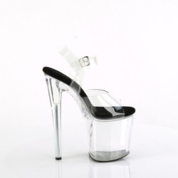 Pleaser NAUGHTY-808 Black Insole Pole Dance High Heels