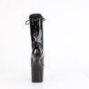 Pleaser CRAZE-1040 Black Patent High Heeled Ankle Boots
