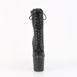 Pleaser CRAZE-1040 Black Vegan Leather Ankle Boots