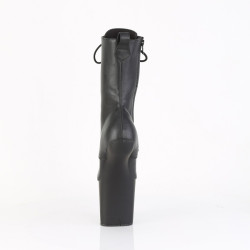 Pleaser CRAZE-1040 Black Vegan Leather Ankle Boots