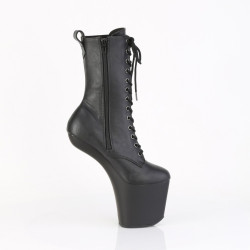 Pleaser CRAZE-1040 Black Vegan Leather Ankle Boots